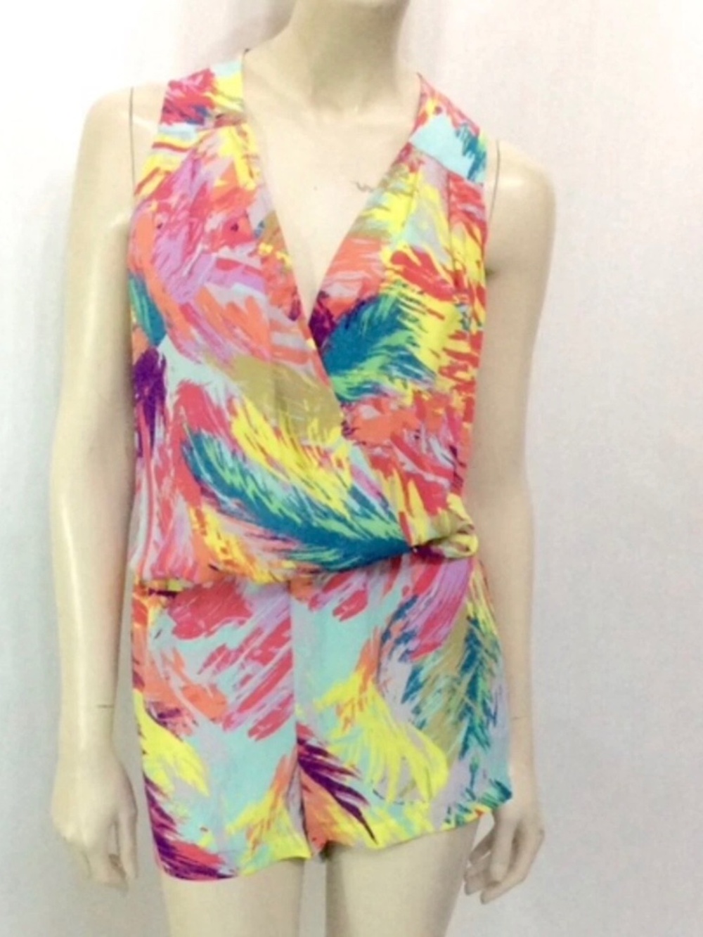BCBGMAXAZRIA Thalia Multicolored Romper Size XXS NWT